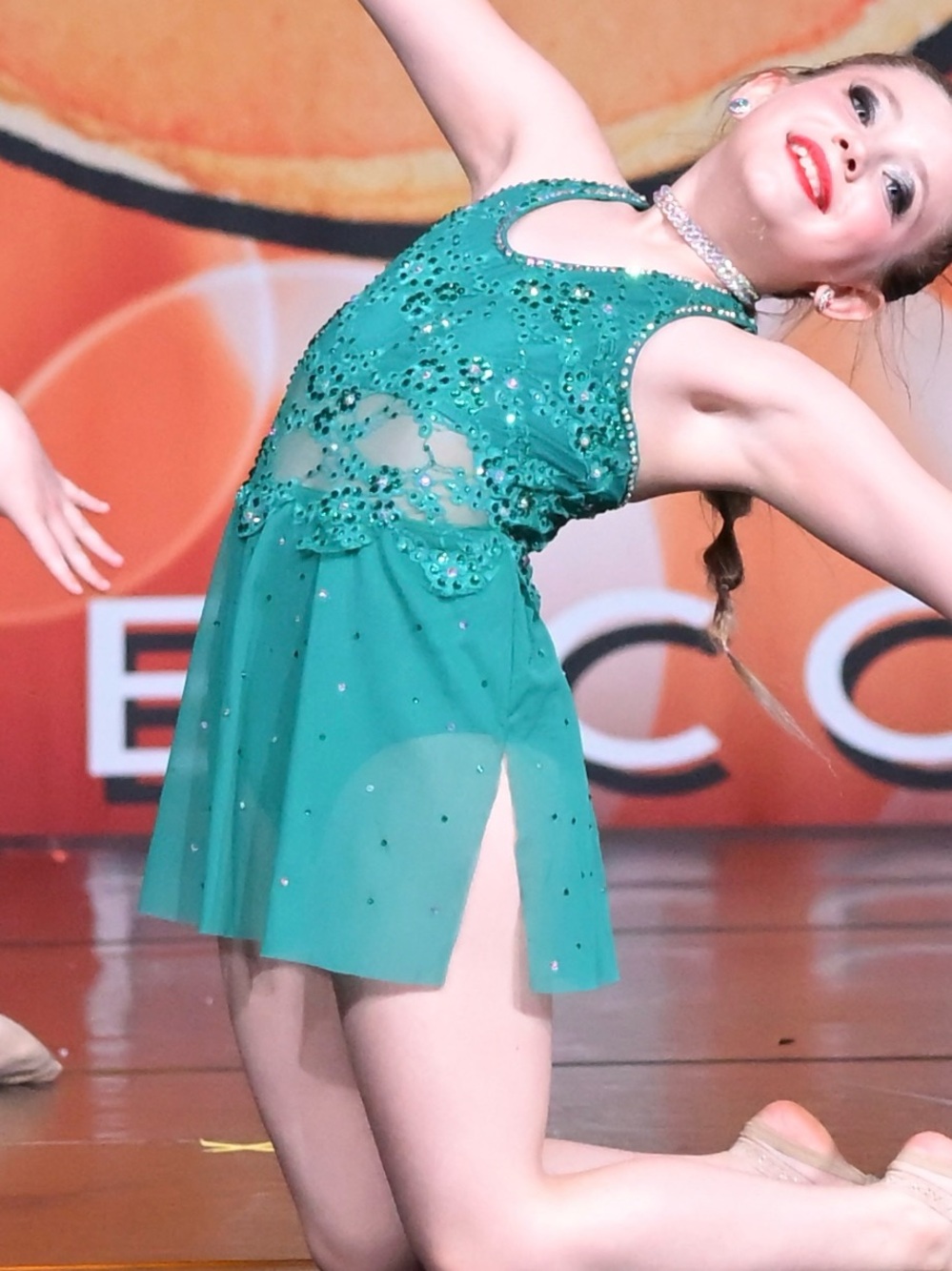 Weissman Teal Sequin Dance Dress for Girls